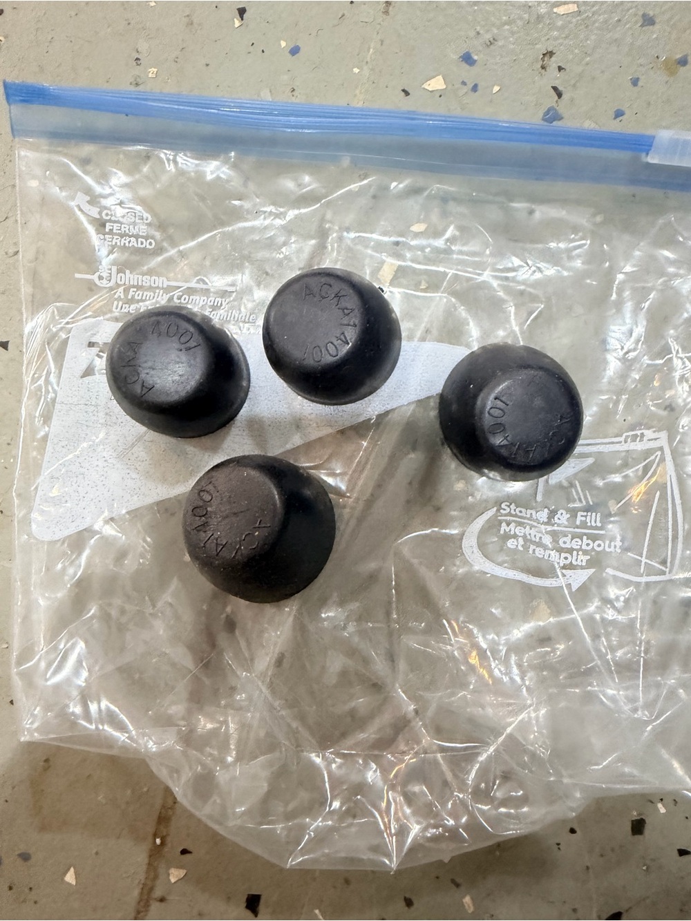 Kayak Floor Plugs Black Rubber Foot Caps - Pack of 4 GUC Never used